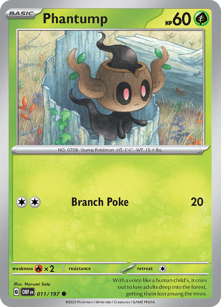 Phantump (011/197) [Scarlet & Violet: Obsidian Flames] Pokémon