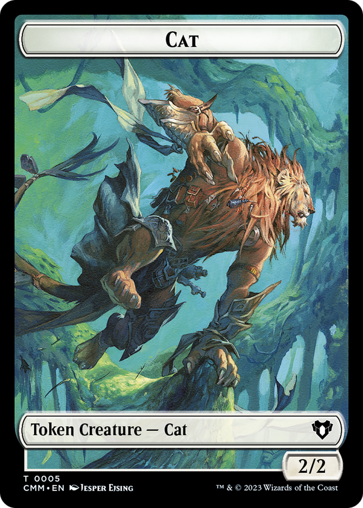 Clue // Cat (0005) Double-Sided Token [Commander Masters Tokens] Magic: The Gathering