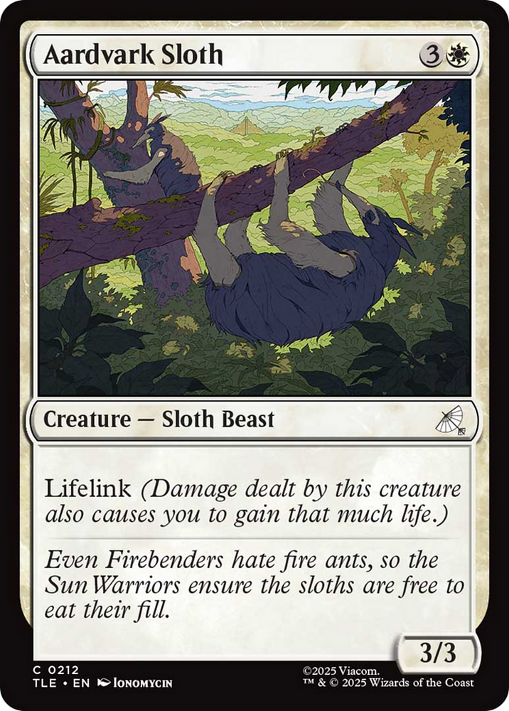 Aardvark Sloth [Avatar: The Last Airbender: Eternal-Legal] Magic: The Gathering