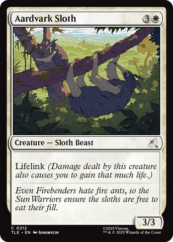 Aardvark Sloth [Avatar: The Last Airbender: Eternal-Legal] Magic: The Gathering