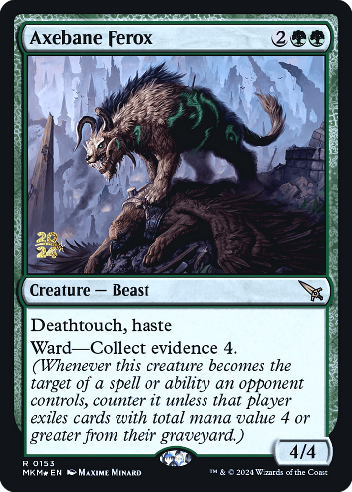 Axebane Ferox [Murders at Karlov Manor Prerelease Promos] Magic: The Gathering