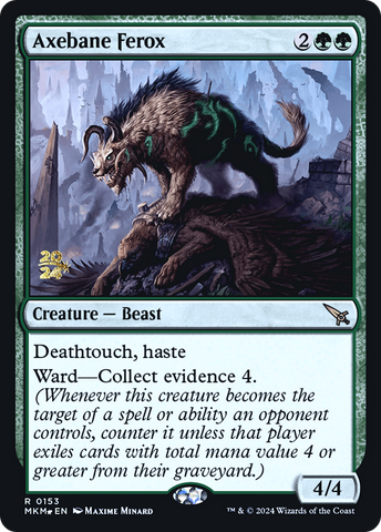 Axebane Ferox [Murders at Karlov Manor Prerelease Promos] Magic: The Gathering
