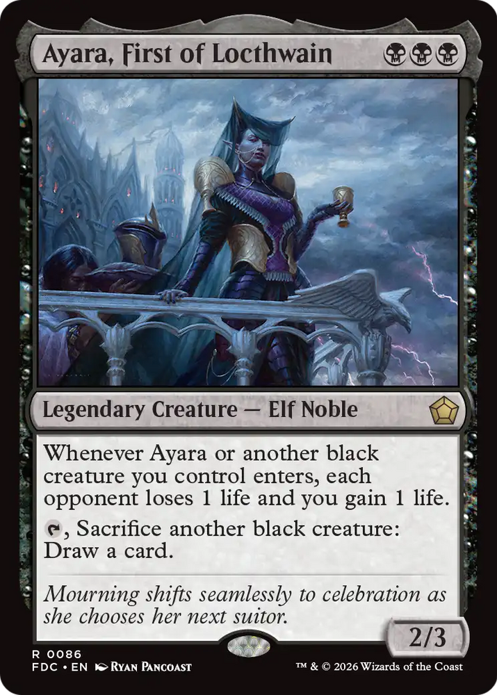 Ayara, First of Locthwain [Foundations Commander] Magic: The Gathering
