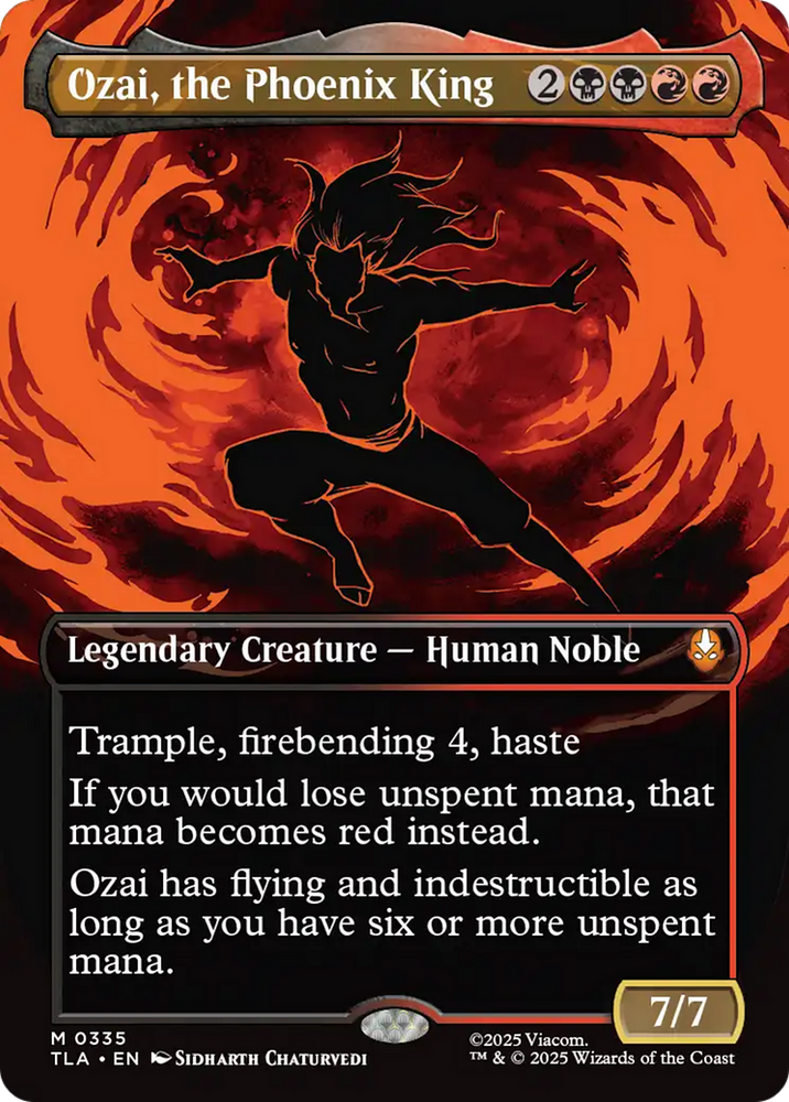 Ozai, the Phoenix King (0335) (Borderless) [Avatar: The Last Airbender] Magic: The Gathering
