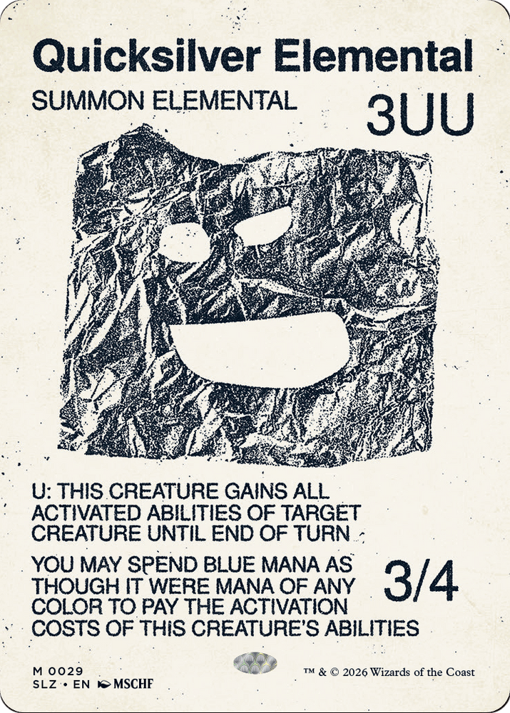 Quicksilver Elemental (0029) [Secret Lair x MSCHF: The Zeta Set] Magic: The Gathering