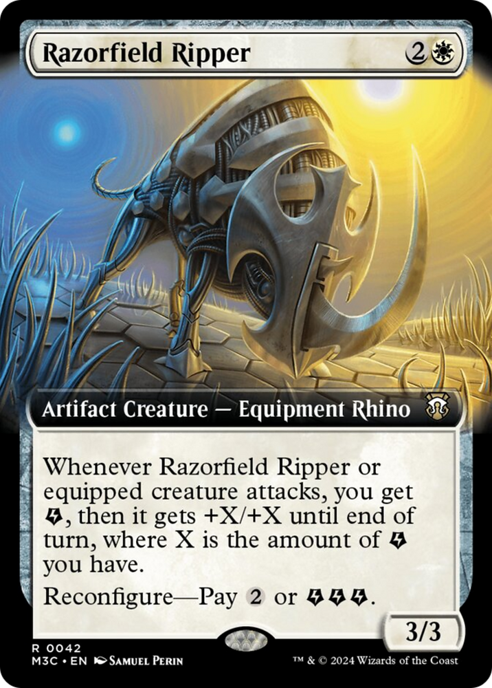 Razorfield Ripper (Extended Art) (Ripple Foil) [Modern Horizons 3 Commander] Magic: The Gathering