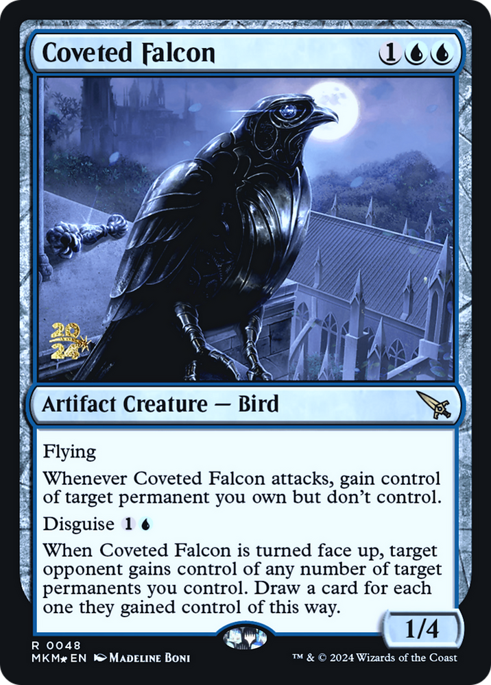 Coveted Falcon [Murders at Karlov Manor Prerelease Promos] Magic: The Gathering