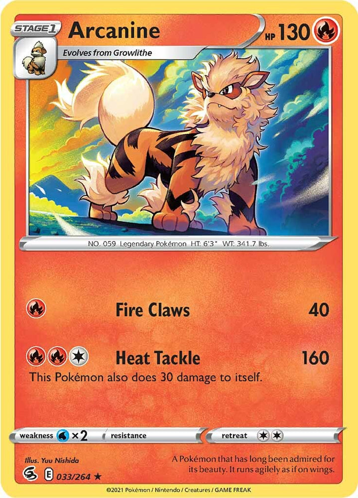 Arcanine (033/264) [Sword & Shield: Fusion Strike] Pokémon