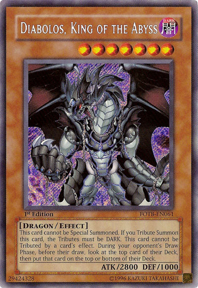 Diabolos, King of the Abyss [FOTB-EN061] Secret Rare Yu-Gi-Oh!