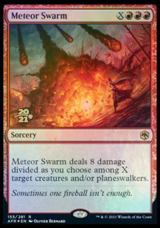 Meteor Swarm [Dungeons & Dragons: Adventures in the Forgotten Realms Prerelease Promos] Magic: The Gathering