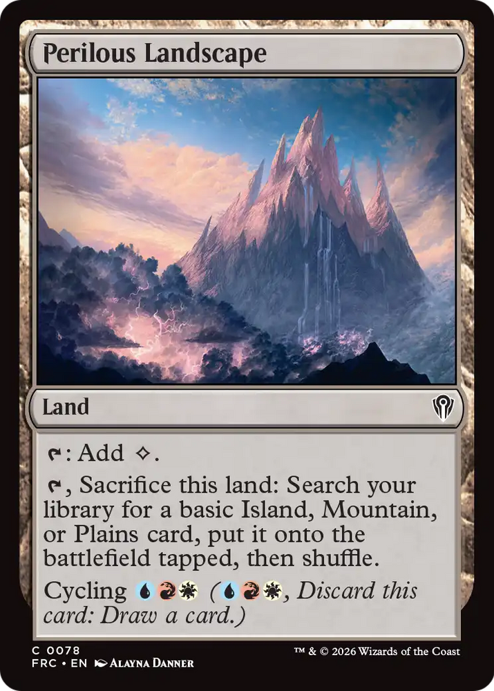 Perilous Landscape [Reality Fracture Commander] Magic: The Gathering