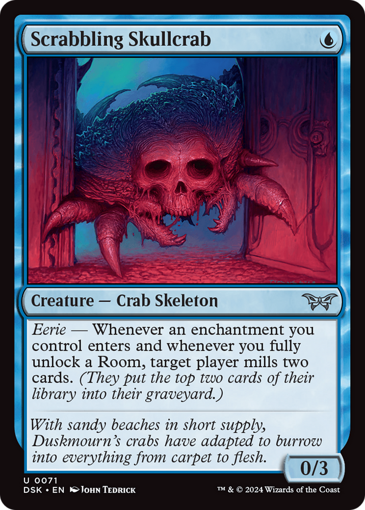 Scrabbling Skullcrab [Duskmourn: House of Horror] Magic: The Gathering