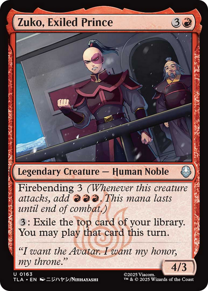 Zuko, Exiled Prince [Avatar: The Last Airbender] Magic: The Gathering