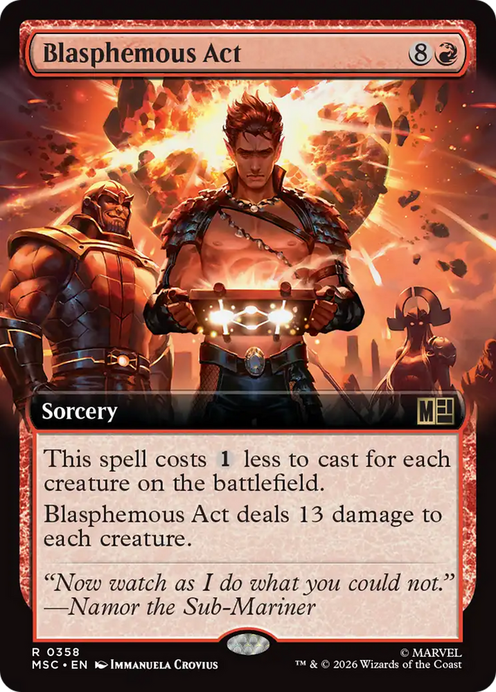 Blasphemous Act (Extended Art) [Marvel Super Heroes Commander] Magic: The Gathering
