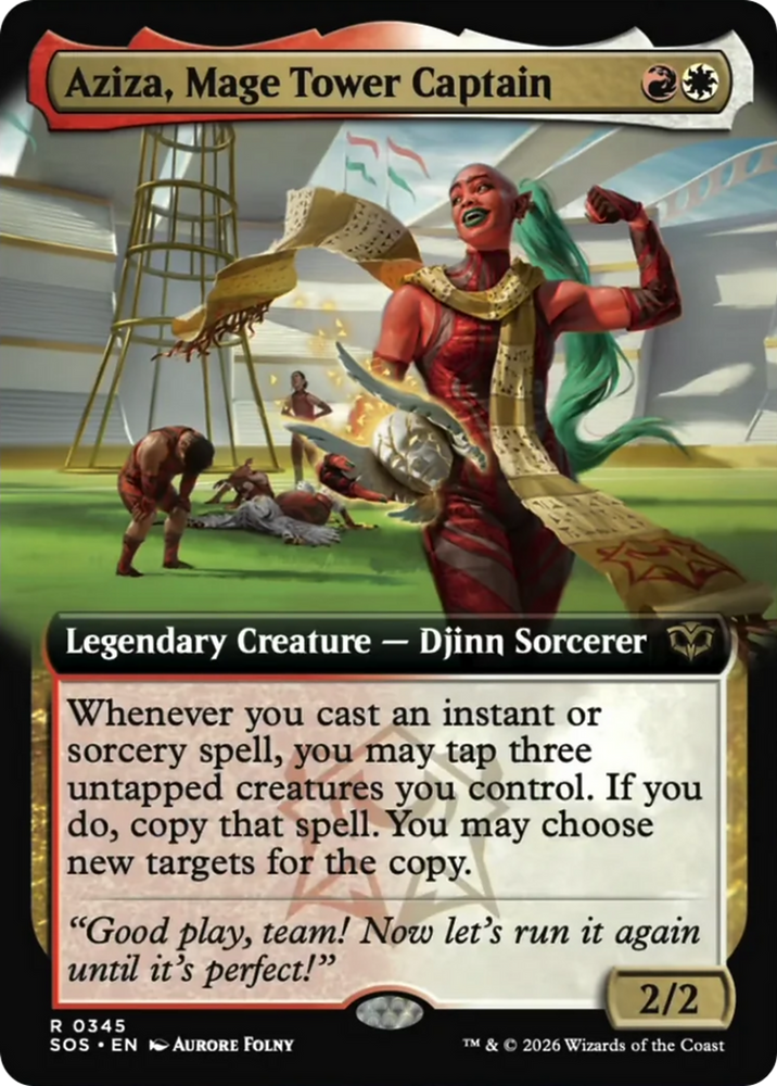 Aziza, Mage Tower Captain (Extended Art) [Secrets of Strixhaven] Magic: The Gathering