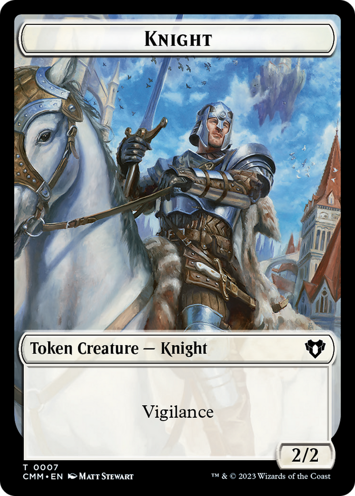 Eldrazi // Knight Double-Sided Token [Commander Masters Tokens] Magic: The Gathering