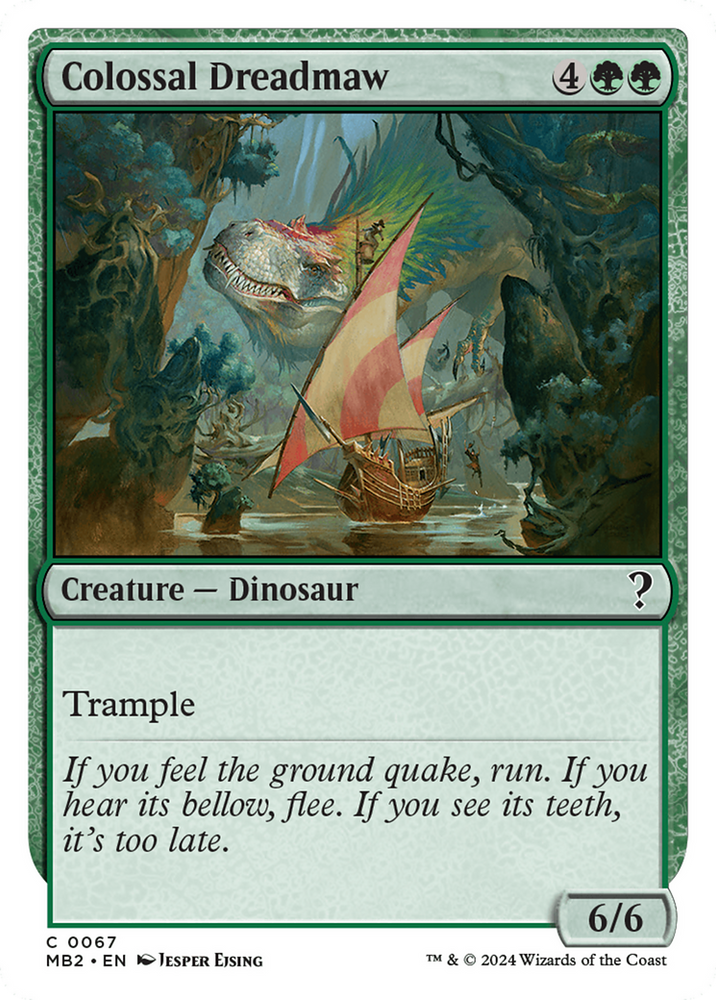 Colossal Dreadmaw (White Border) [Mystery Booster 2] Magic: The Gathering