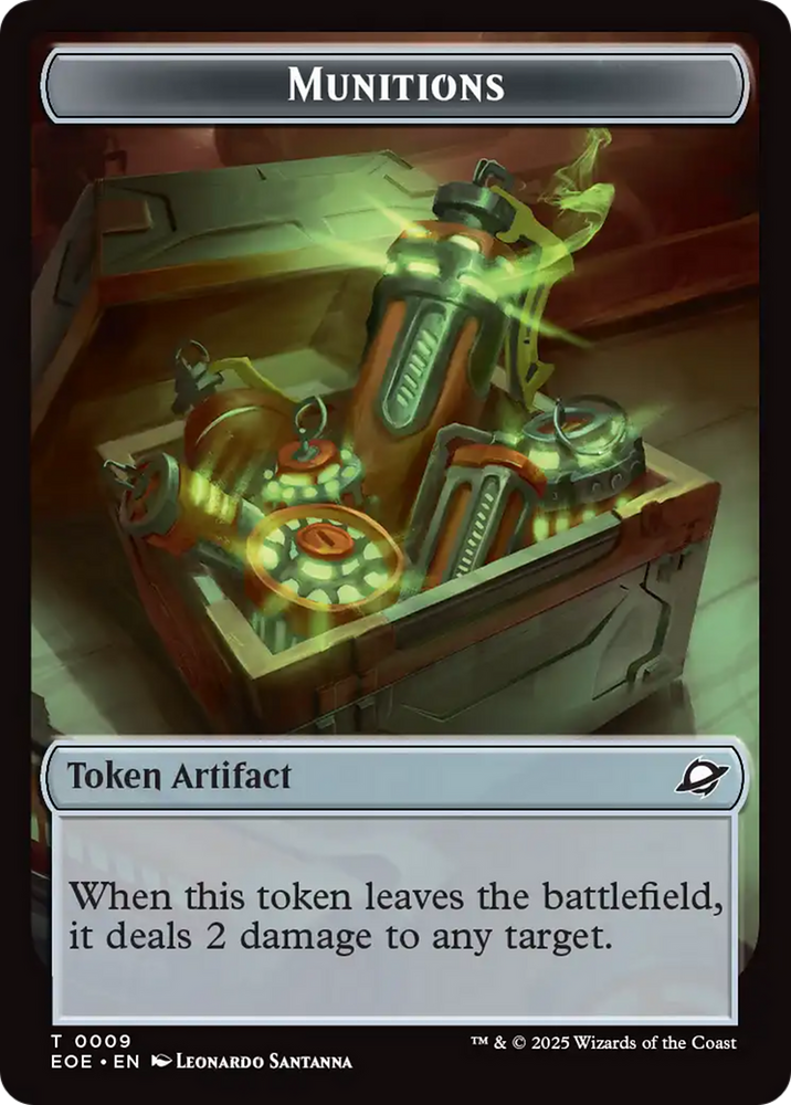 Robot // Munitions Double-Sided Token [Edge of Eternities Tokens] Magic: The Gathering