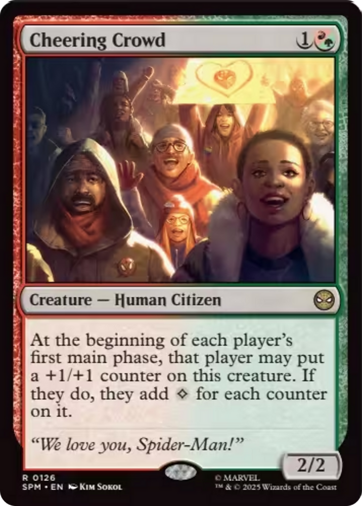 Cheering Crowd [Marvel's Spider-Man] Magic: The Gathering