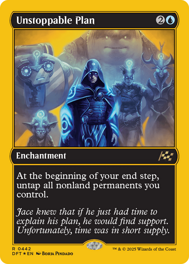 Unstoppable Plan (First-Place Foil) [Aetherdrift] Magic: The Gathering