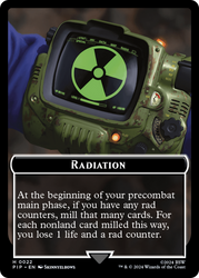 Radiation // Robot Double-Sided Token [Fallout Tokens] Magic: The Gathering