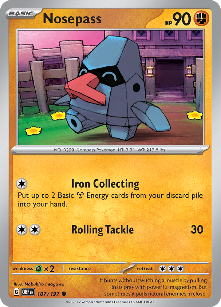 Nosepass (107/197) [Scarlet & Violet: Obsidian Flames] Pokémon
