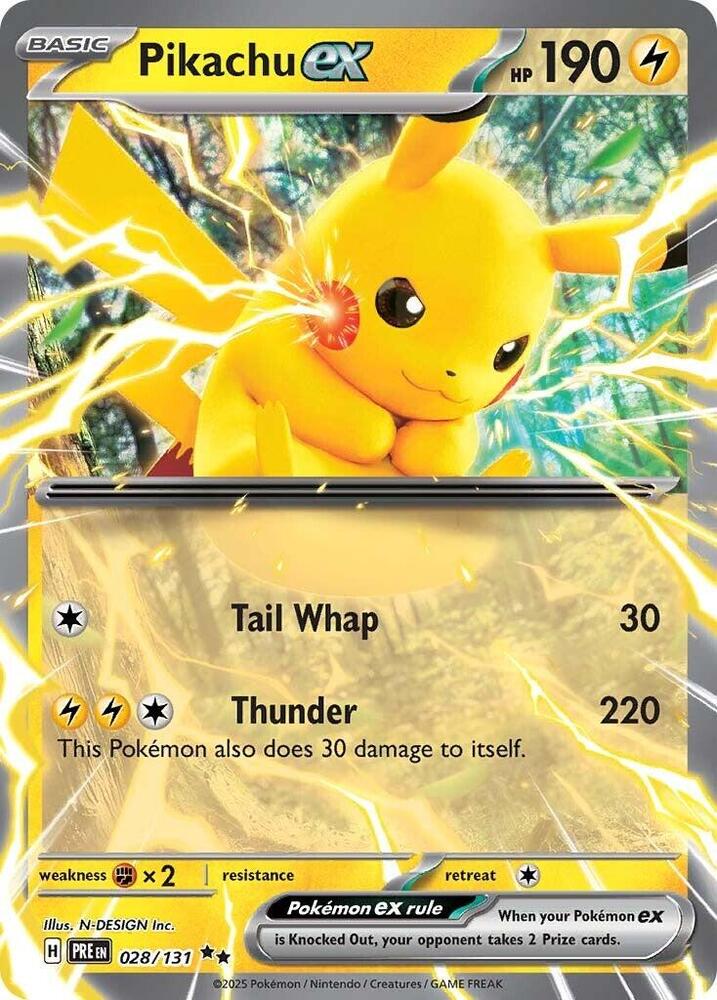 Pikachu ex (028/131) [Scarlet & Violet: Prismatic Evolutions] Pokémon