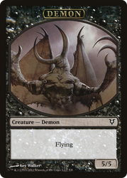 Angel // Demon Double-Sided Token [Avacyn Restored Tokens] Magic: The Gathering