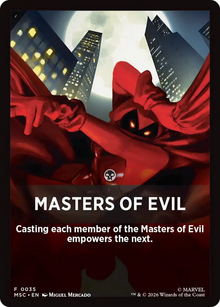 Masters of Evil Theme Card [Marvel Super Heroes Commander] Magic: The Gathering