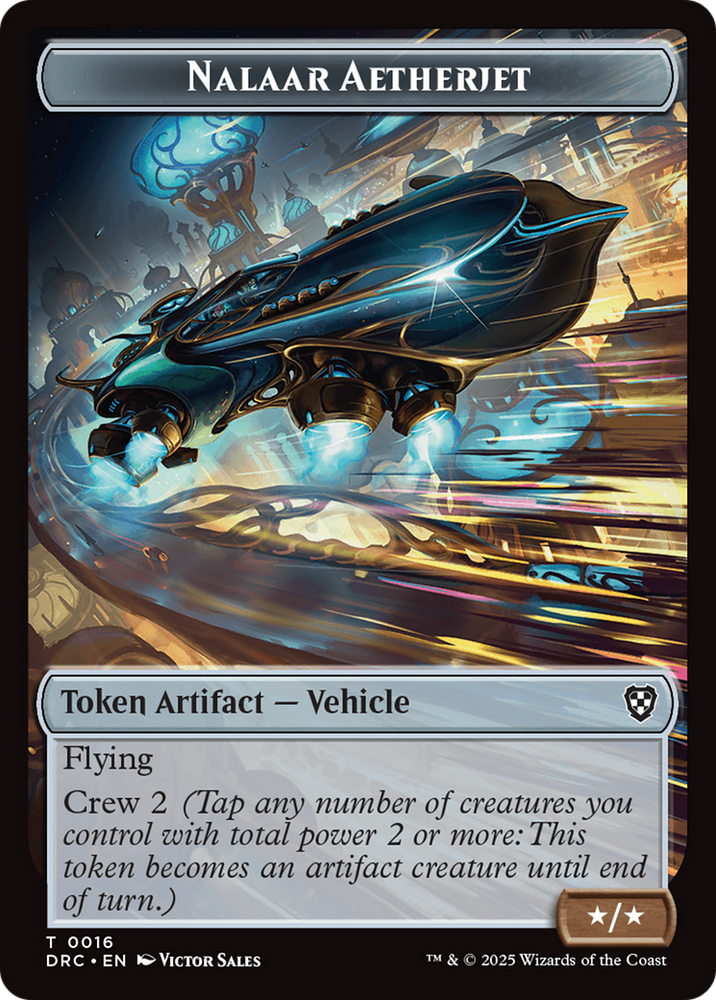 Nalaar Aetherjet // Treasure Double-Sided Token [Aetherdrift Tokens] Magic: The Gathering