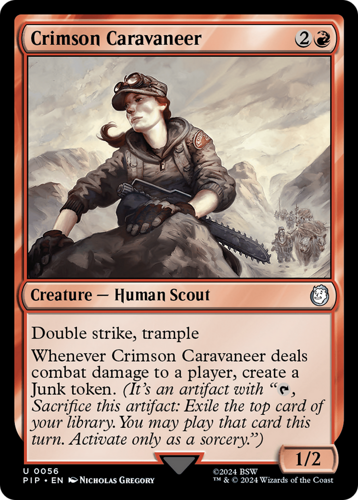 Crimson Caravaneer [Fallout] Magic: The Gathering