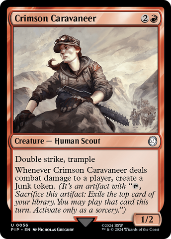 Crimson Caravaneer [Fallout] Magic: The Gathering