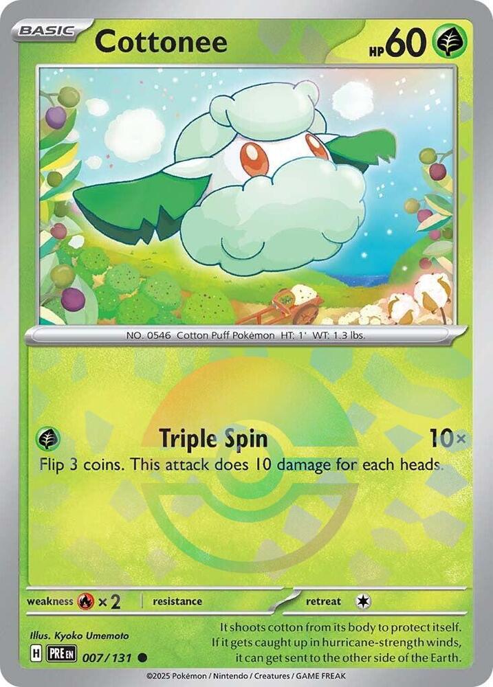Cottonee (007/131) (Poke Ball Pattern) [Scarlet & Violet: Prismatic Evolutions] Pokémon