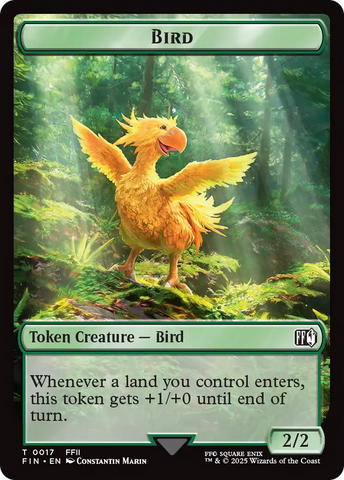 Bird (0017) // Wizard (0015) Double-Sided Token [FINAL FANTASY Tokens] Magic: The Gathering