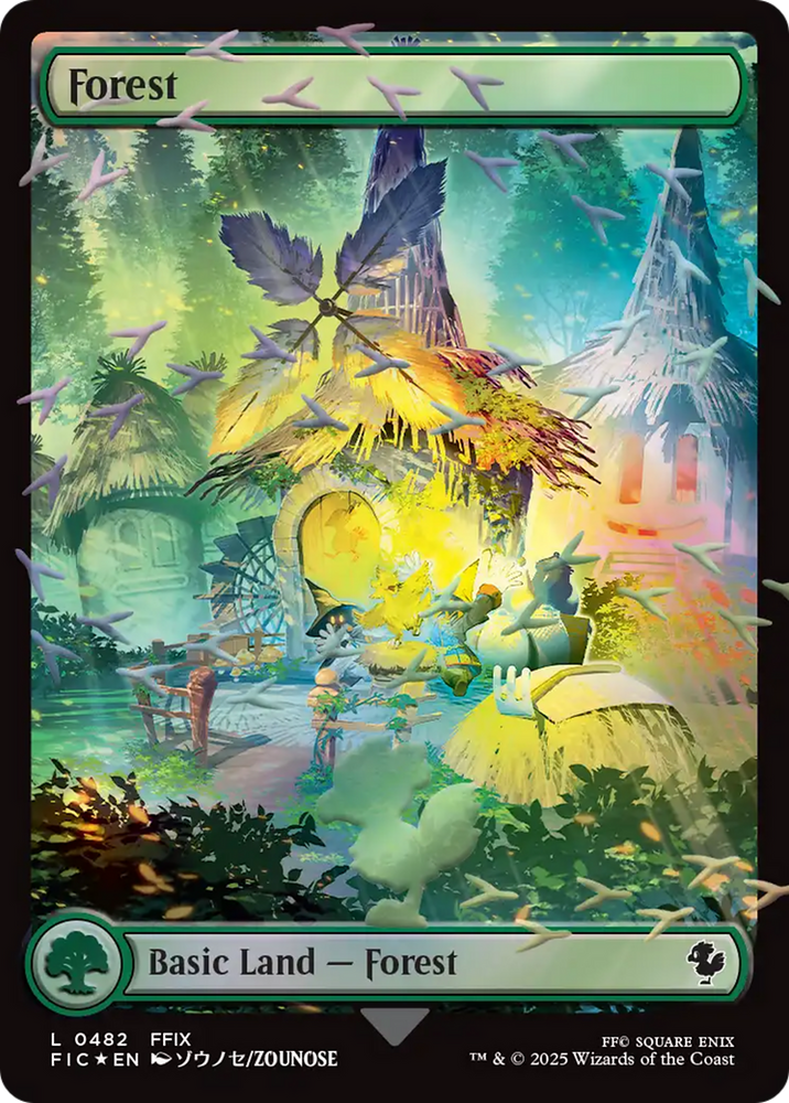 Forest (Chocobo Track Foil) [FINAL FANTASY Commander] Magic: The Gathering