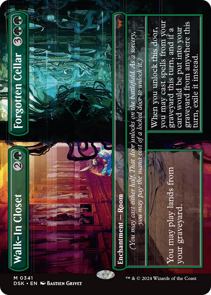Walk-In Closet // Forgotten Cellar (Borderless) [Duskmourn: House of Horror] Magic: The Gathering