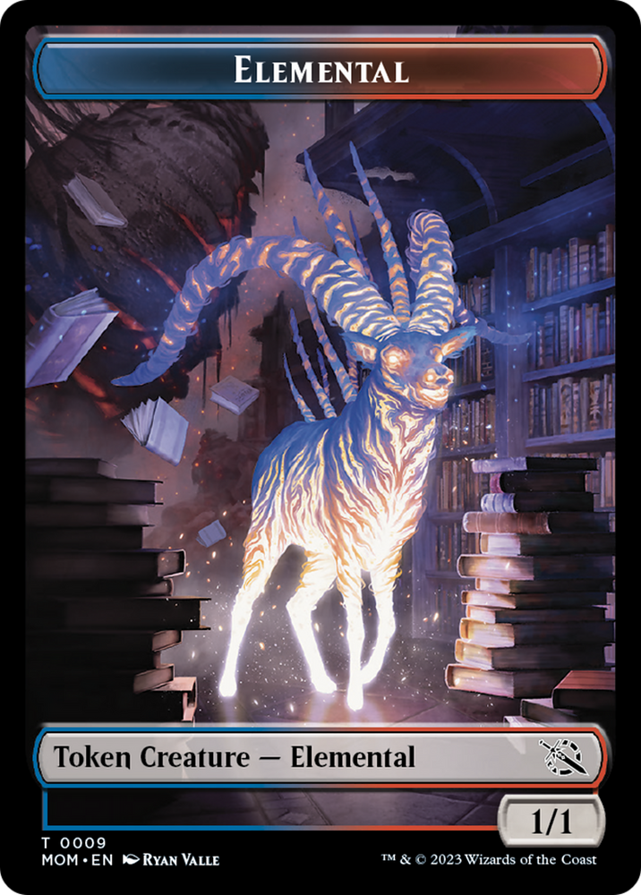 Elemental (9) // Knight Double-Sided Token [March of the Machine Tokens] Magic: The Gathering
