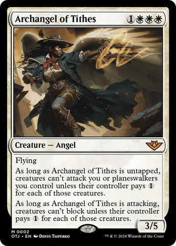 Archangel of Tithes [Outlaws of Thunder Junction] Magic: The Gathering