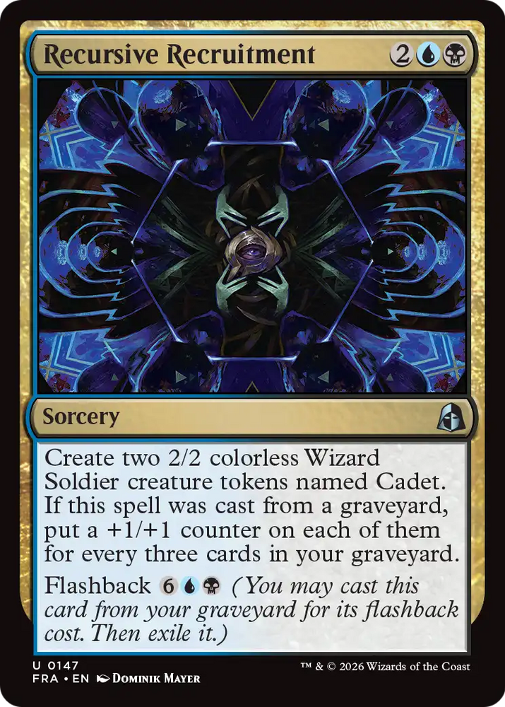 Recursive Recruitment [Reality Fracture] Magic: The Gathering
