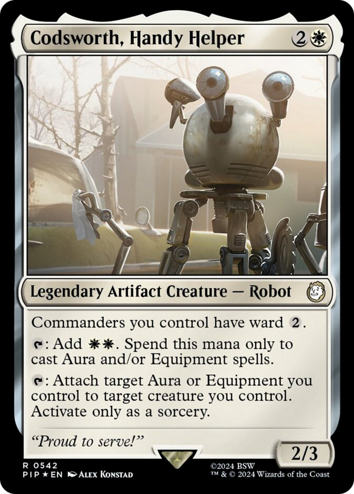 Codsworth, Handy Helper (Surge Foil) [Fallout] Magic: The Gathering