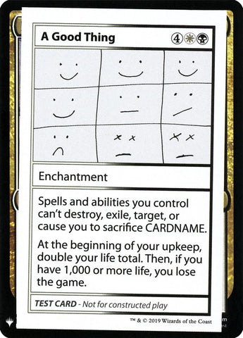 A Good Thing [Mystery Booster Playtest Cards] Magic: The Gathering