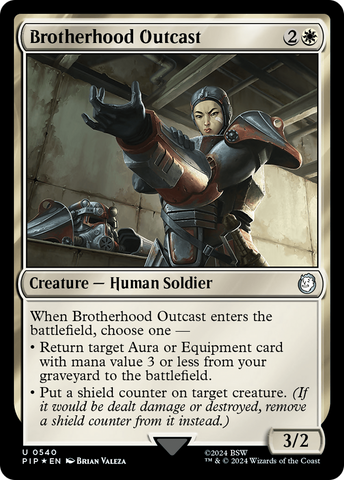 Brotherhood Outcast (Surge Foil) [Fallout] Magic: The Gathering