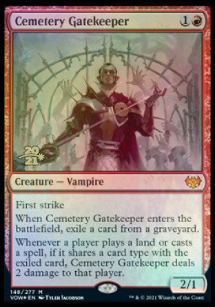 Cemetery Gatekeeper [Innistrad: Crimson Vow Prerelease Promos] Magic: The Gathering