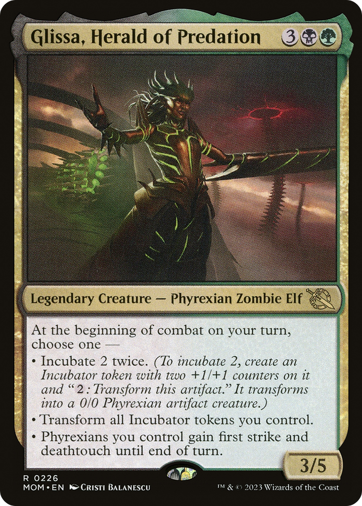 Glissa, Herald of Predation [March of the Machine] Magic: The Gathering