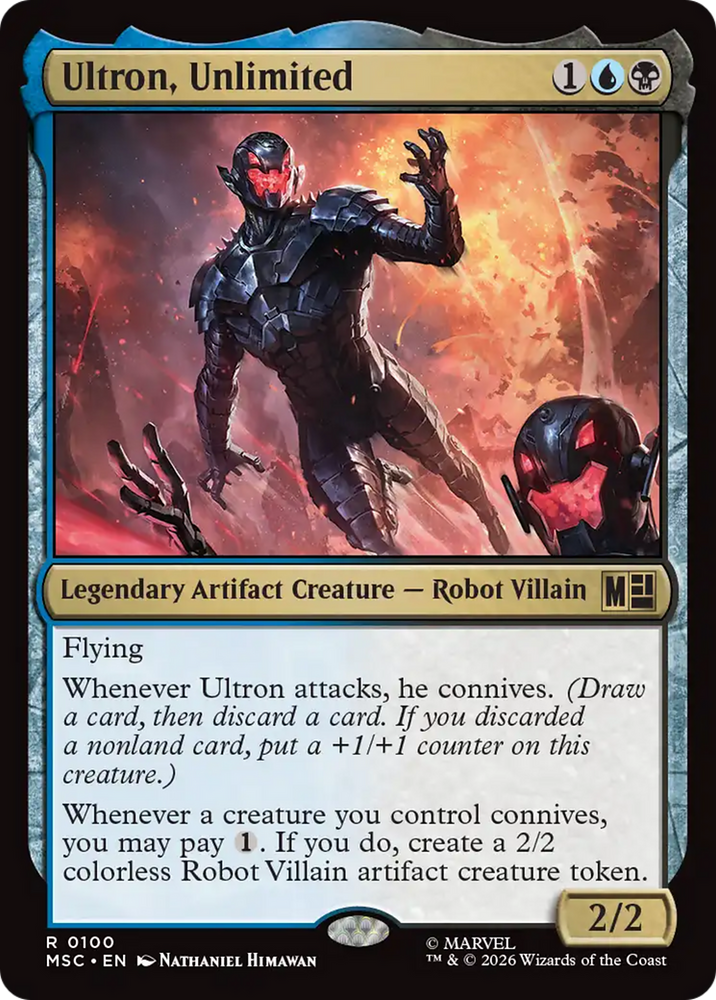 Ultron, Unlimited (Surge Foil) [Marvel Super Heroes Commander] Magic: The Gathering