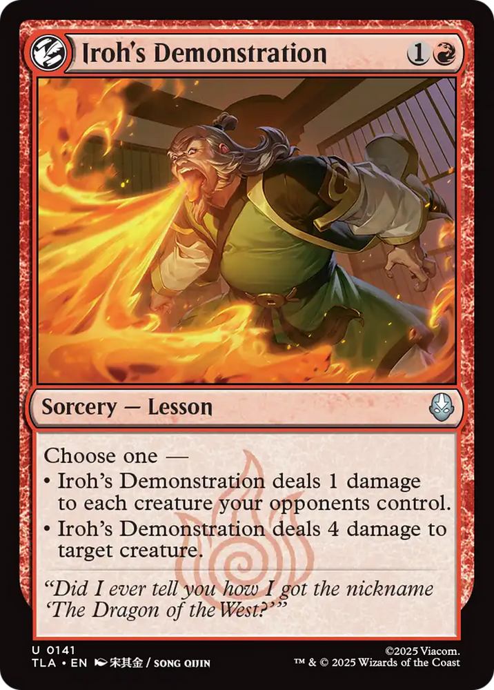 Iroh's Demonstration [Avatar: The Last Airbender] Magic: The Gathering