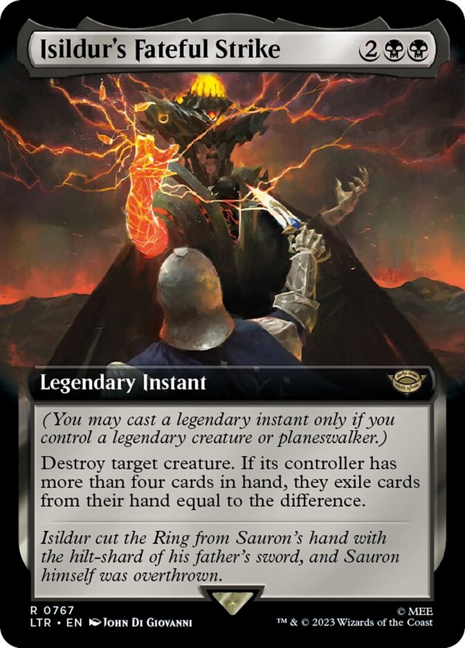 Isildur's Fateful Strike (Extended Art) (Surge Foil) [The Lord of the Rings: Tales of Middle-Earth] Magic: The Gathering