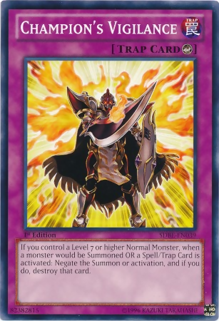 Champion's Vigilance [SDBE-EN039] Common Yu-Gi-Oh!