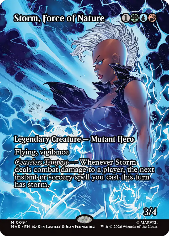 Storm, Force of Nature (Borderless) [Marvel Universe: Eternal-Legal] Magic: The Gathering
