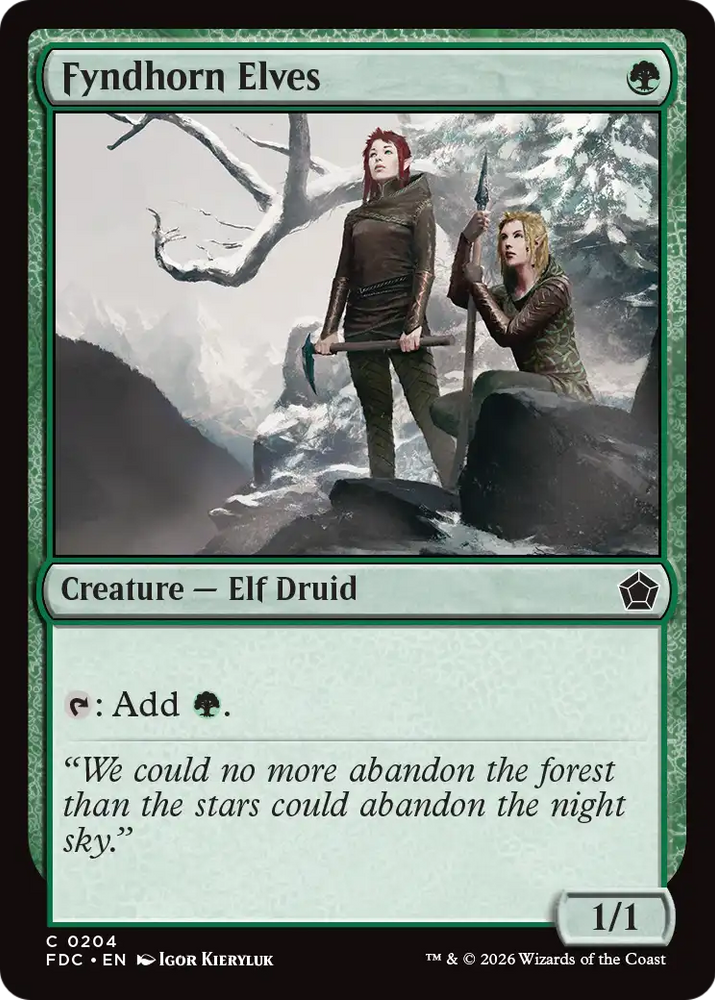 Fyndhorn Elves [Foundations Commander] Magic: The Gathering